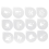 12pcs Plastic Coffee Art Stencils for Latte DecoratingWhite14X12CM 1