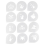 12pcs Plastic Coffee Art Stencils for Latte DecoratingWhite14X12CM 3