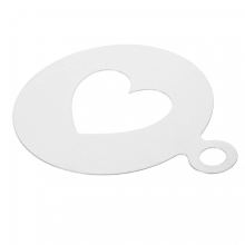 Heart-Shaped Coffee Stencils Stainless Steel Latte Art Templates for Cappuccino Cake Decorating