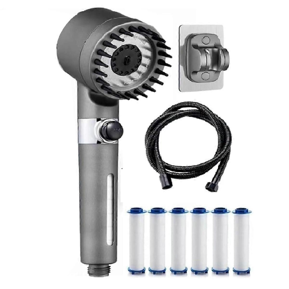 Ion Shower Drops Filtered Showerhead With 5 Filters & Handheld High Pressure 5996097918371