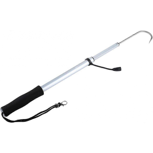 Gaffe extensible de 95 cm pour la pêche en mer, avec corde et hameçon. 1