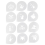 12pcs Plastic Coffee Art Stencils for Latte DecoratingWhite14X12CM 2
