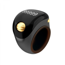 Adjustable Digital Tasbih Zikr Ring 3-Size Waterproof Prayer CounterBlack