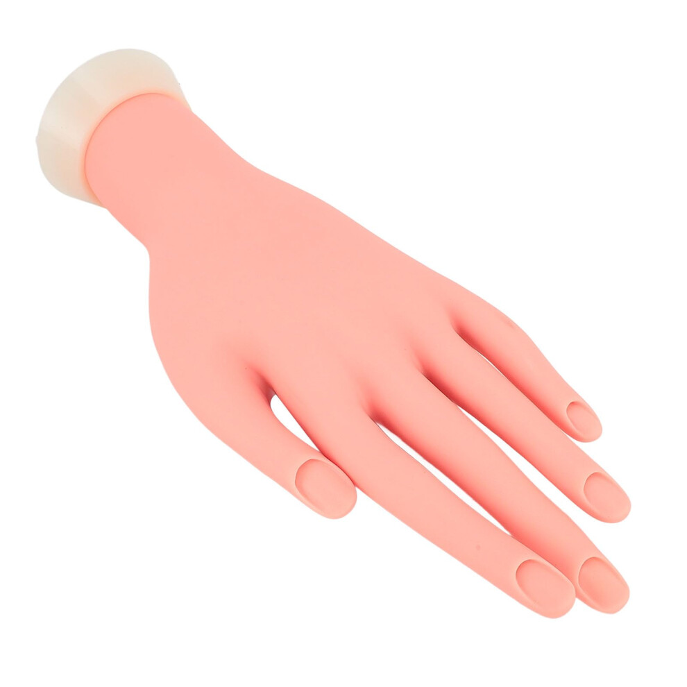 Nail Practice Hand with Realistic Flexible Fingers and Thickened Nail Bed for Manicure Training