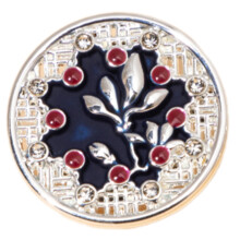 Vintage kledingknop holle bloemknop ronde metalen knop-Stijl 5