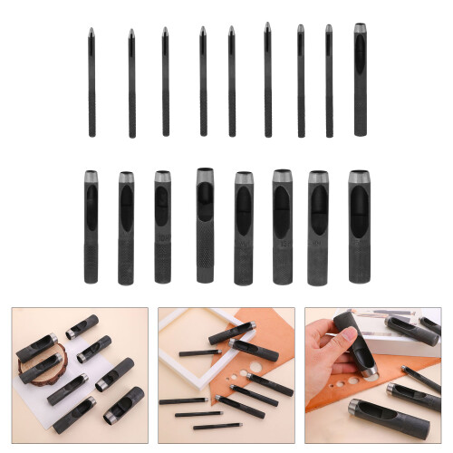 17 Stuks Lederen Perforator Set Holle Perforators Cutter Tool-A 1