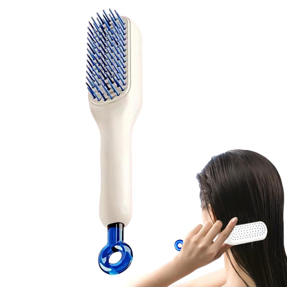 Hair Brush with Retractable Comb Design, AntiStatic Detangling for Long Hair and Scalp Massage