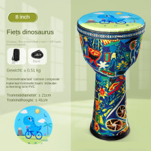 (8 inch fiets dinosaurus, Trommeltassen tutorial) 8 inch kinder lichtgewicht tamboerijn