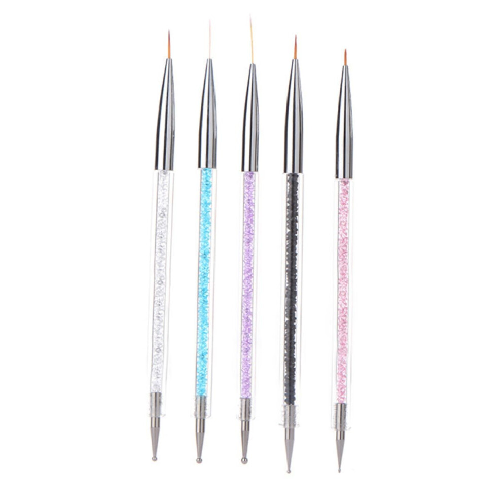 Nail Art Brush Set 10pcs with Ergonomic Handle and Precision Tips for Salon or Home Manicure