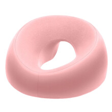 Massage Face Cushion with Ergonomic Support and Breathable Silk Cover, Pink Facial Pillow for Spa