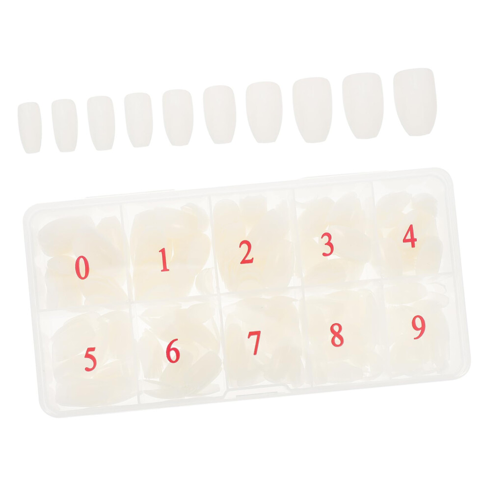500pcs Fake Nails Full Cover Ballet Press On Tips for DIY Nail Art French Style