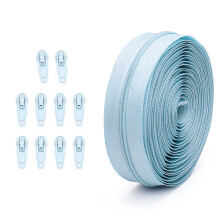 Zippers Repair Kits Nylon Coil Zippers #3 Sewing-Light Blue