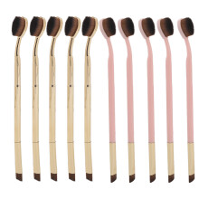 Professional Eye Makeup Tool, Dual Ended Makeup Brush with Soft Bristles, Blending Eye Makeup Applicator Featuring Synthetic Fiber, Compact Size for