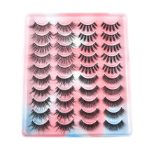 Fluffy False Eyelashes Ultra Fine Particles 6D Faux Mink Lashes Dewy Glitters Light Reflective Sparkle Natural Look Reusable Fake Lashes For Daily