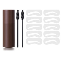 Kit de Moldes para Sobrancelhas, Kit para Modelar Sobrancelhas com Ingredientes Naturais para Iniciantes, Inclui 10 Estilos Reutilizáveis e 2