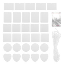 Felt Sublimation Air Freshener Sheets for DIY Craft Projects Hangable Scented Blanks with Hole Suitable for Car and Home Decoration