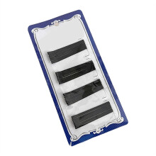 Horquillas planas grandes para todo tipo de cabello, pinzas para el cabello de metal negro con puntas de bola, horquillas curvas con textura ondulada