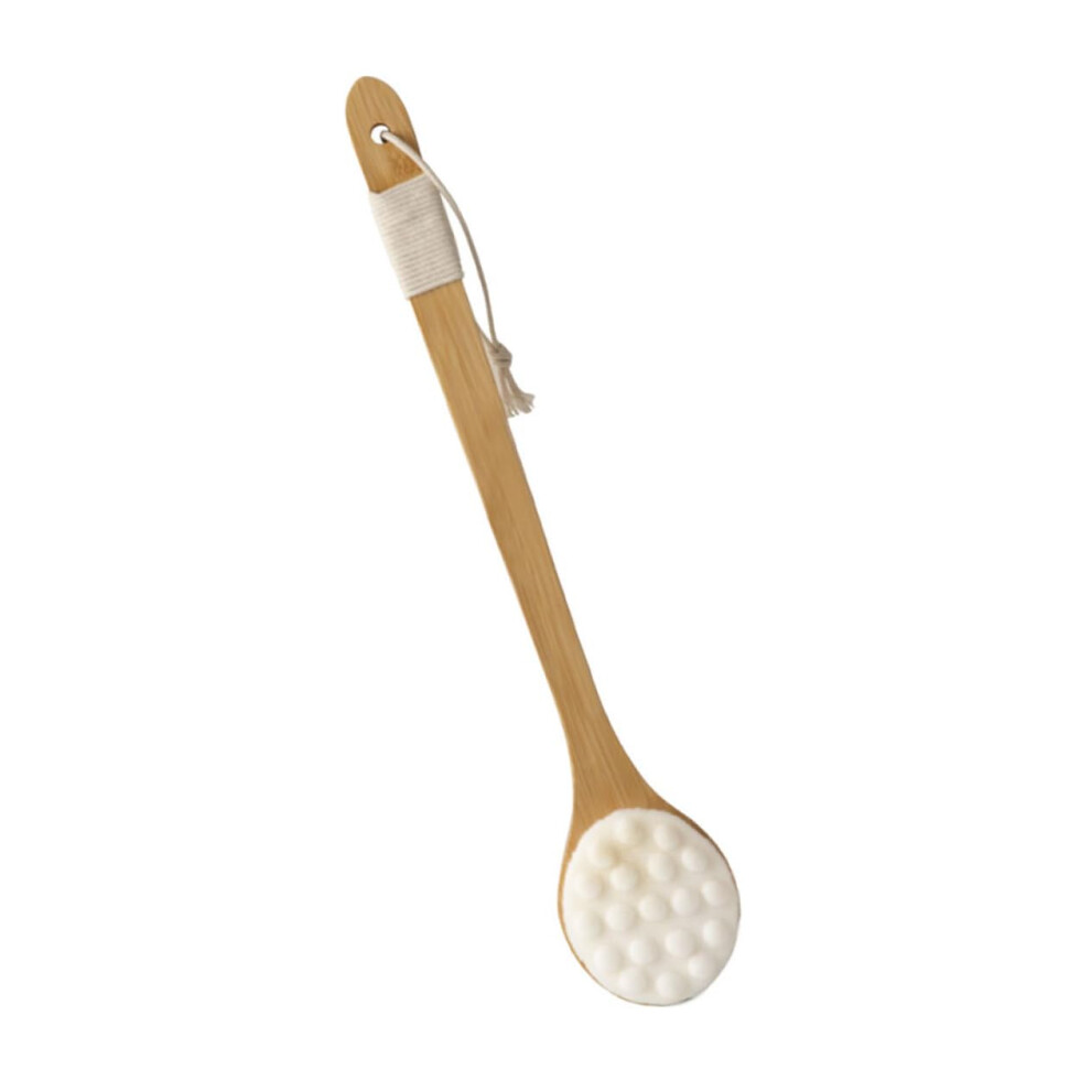 Long Handle Bath Brush Back Scrubber with Soft and Stiff Bristles Ergonomic Grip for Gentle Exfoliation