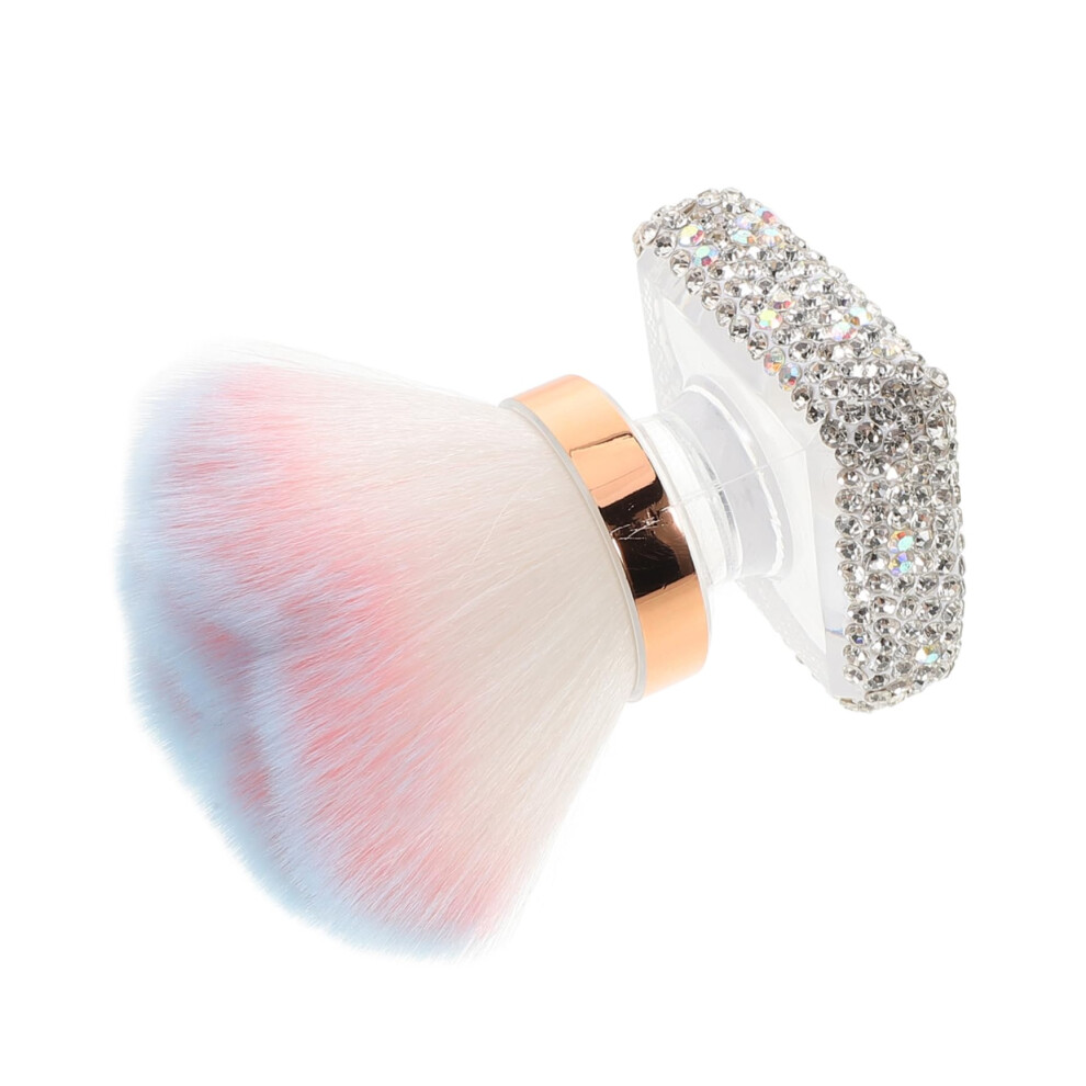 Makeup Brush and Nail Dust Brush with Soft Bristles, Transparent Handle, for Smooth Coverage and Nails