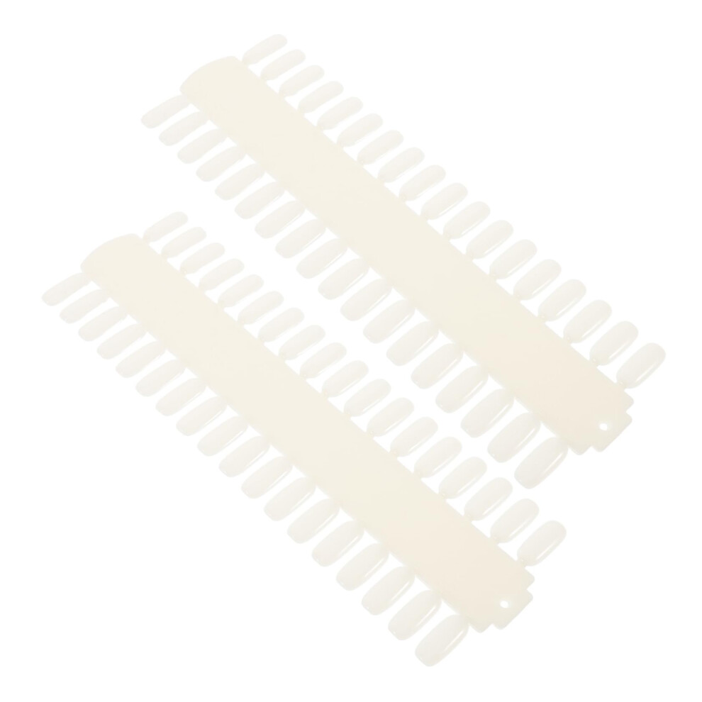 2pcs Nail Color Display Board Long Strip Swatch Palette Durable SingleSided for Salon