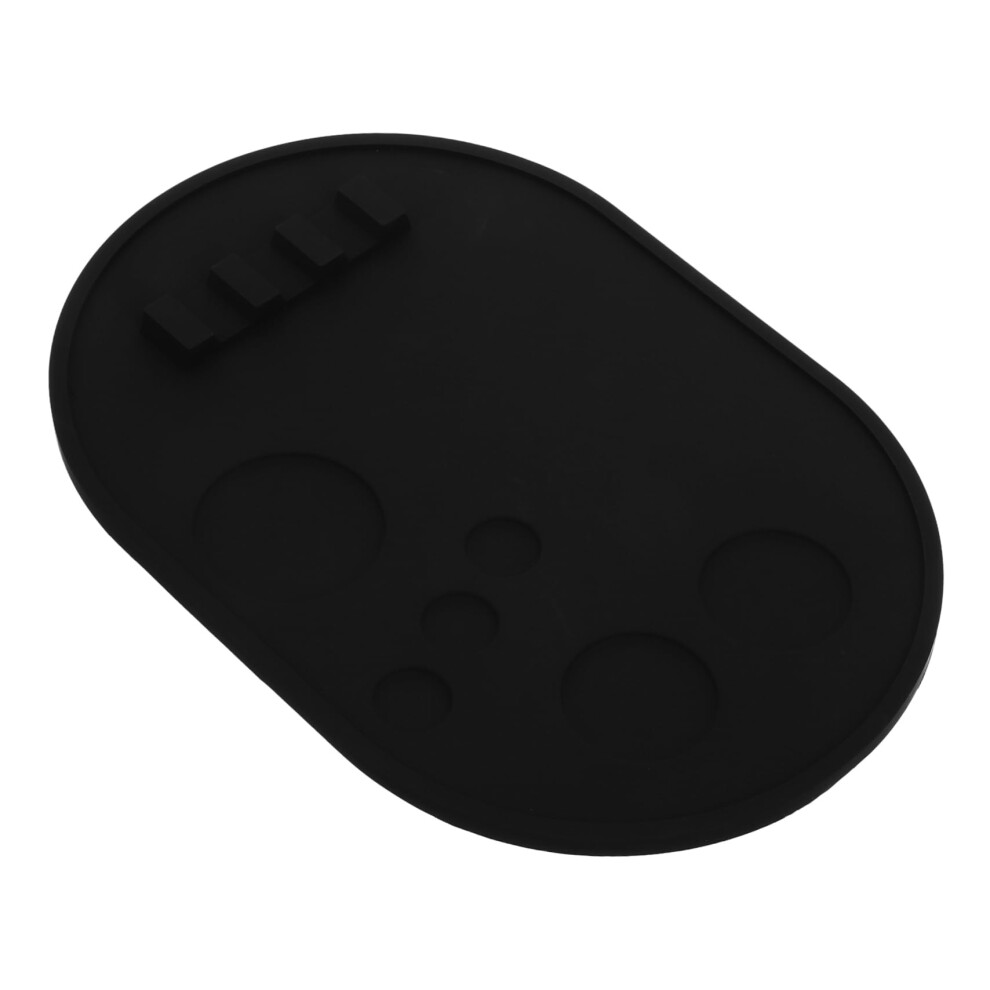 Silicone Makeup Mixing Palette with Brush Holder, NonSlip Waterproof Tray for Foundation and Eyeshadow