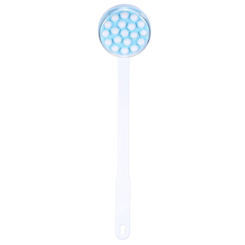 Long Handle Back Lotion Applicator with 19 Massaging Rollers for Even Coverage Wet Dry Use