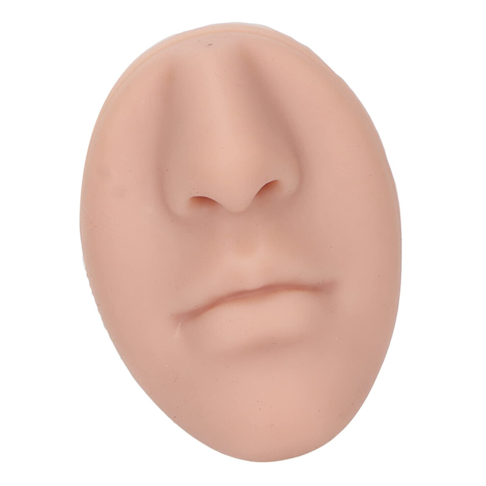 Silicone Nose Piercing Model with Mouth, Realistic Reusable Fake Nose for Practice and Jewelry Display (2)