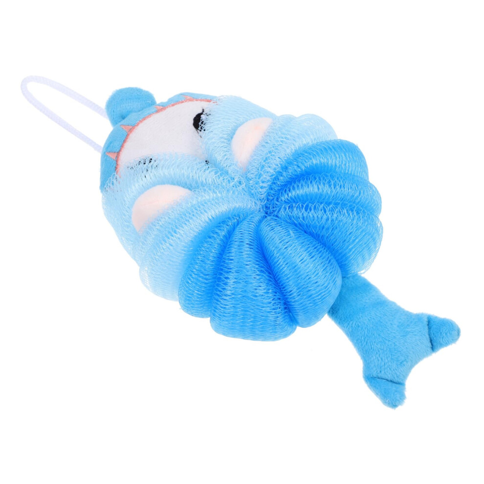 Bath Sponge Loofah for Kids, Cute Animal Design Body Scrubber with Hanging Rope and Gentle Exfoliation