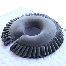 Massage Table Face Cradle Cushion Gray Velvet Ergonomic UShaped SPA Massage Headrest Pillow
