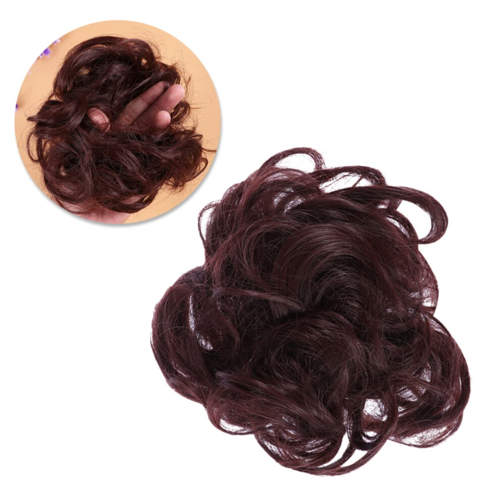 Unisex Hair Bun Extension Â Synthetic Wavy Messy Hairpiece For Elegant Updo, Party And Daily Wear