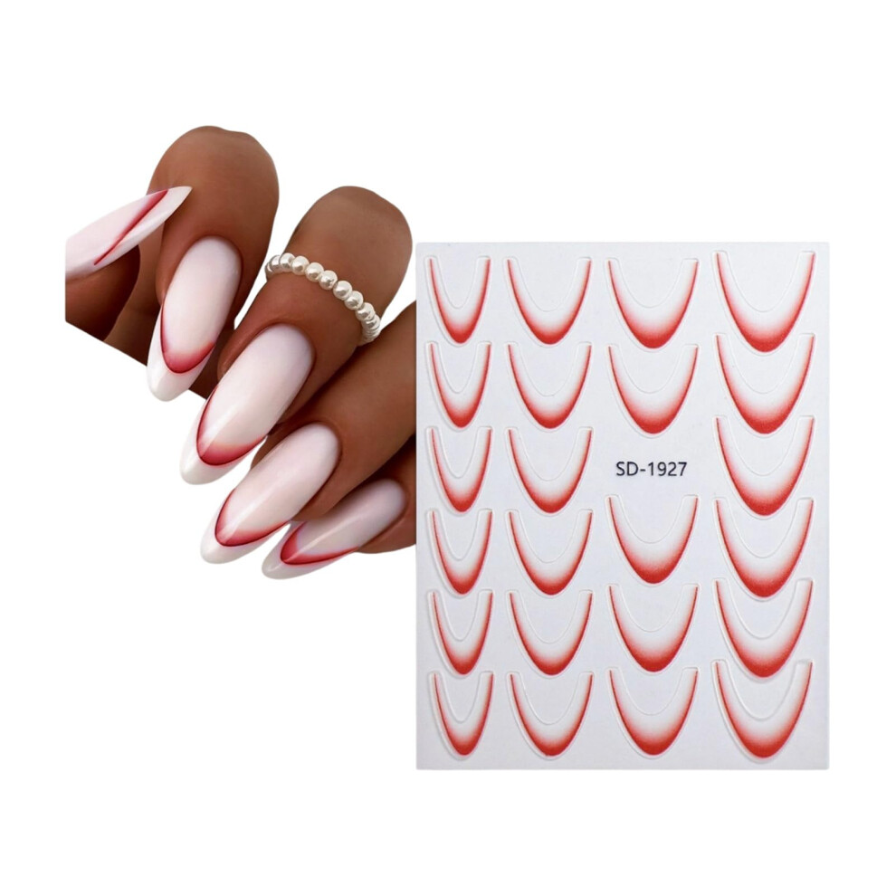 French Tip Nail Stickers SelfAdhesive Nail Art Decals 12 Styles DIY French Manicure for Women Girls