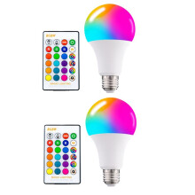 Color Changing Light Bulb with Remote 16 Color Multicolor RGB Flood Light 15W E27 Dimmable LED Light Bulb