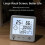 Battery Operated Digital Clock With Temperature Humidity Sensor 3