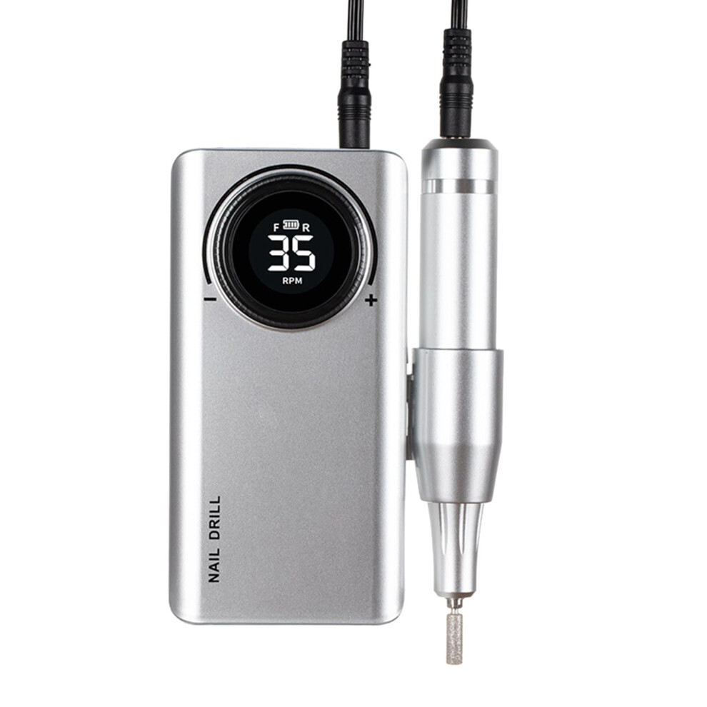 Professional Electric Nail Drill 35000RPM Rechargeable for Acrylic Nails with LCD Display and Bits