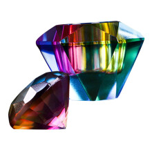 Glass Dappen Dish with Lid Prevents Liquid Evaporation, Octagonal Acrylic Liquid Holder for Nail Art