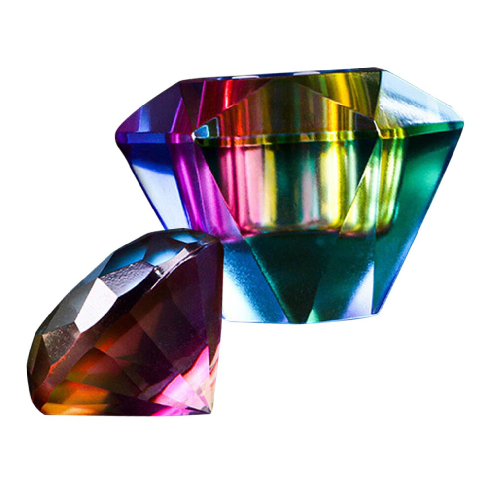 Glass Dappen Dish with Lid Prevents Liquid Evaporation, Octagonal Acrylic Liquid Holder for Nail Art