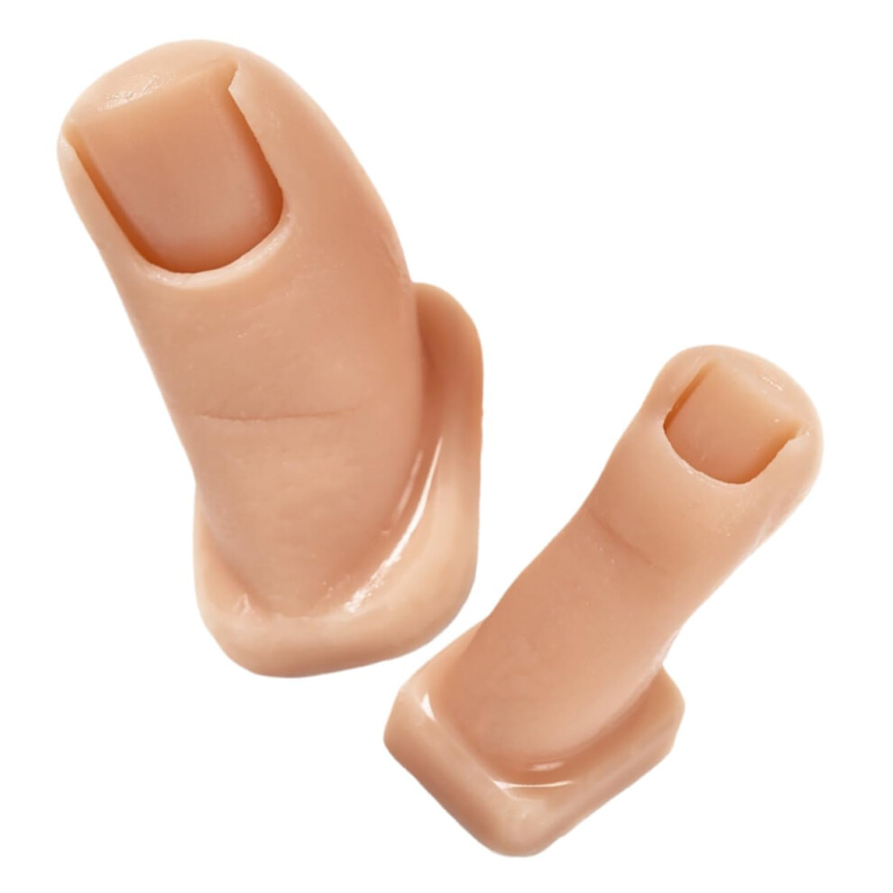 2Pcs Silicone Nail Training Foot Set with Realistic Fake Toes for Acrylic Manicure Practice