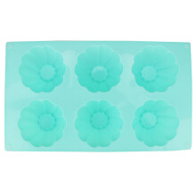 Oven-Safe Food-Grade Silicone Multi-Purpose Baking & Dessert Mold Reusable 6-Cavity Non-Stick Silicone Mold Elegant Mini Bundt Cake Pan Cute Shaped