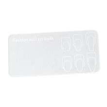 Nail Art Palette with Templates for Accurate Color Testing, Reusable Acrylic Practice Board, White