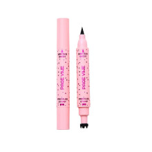 2 in 1 Waterproof Liquid Eyeliner Pen and Natural Freckle Stamp, Long Lasting Pigment