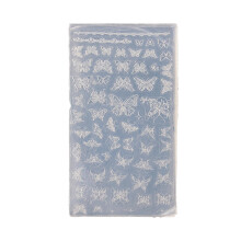 Nail Art Silicone Mold with 3D Butterfly and Rose Designs, Flexible Reusable Embossed Template