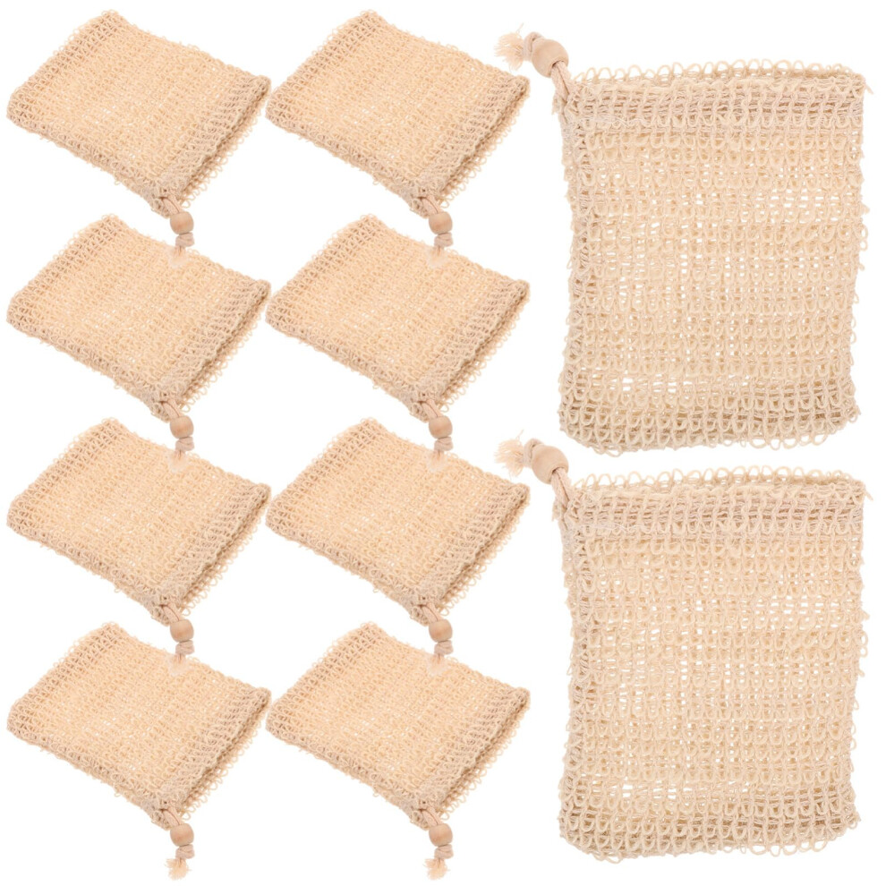 Soap Saver Bag 10pcs Exfoliating Pouch with Drawstring for Rich Lather and Gentle Skin Care