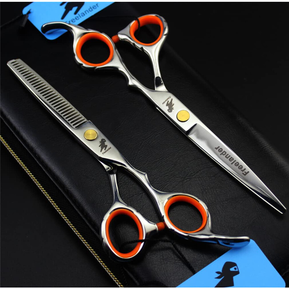 6.0 Inch Professional Barber Hair Cutting Scissors Stainless Steel Ergonomic Salon Shears