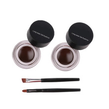 Dual Colour Waterproof Gel Eyeliner Set, Long Lasting Smudge Proof Eyebrow Makeup Kit, 2 Bottles