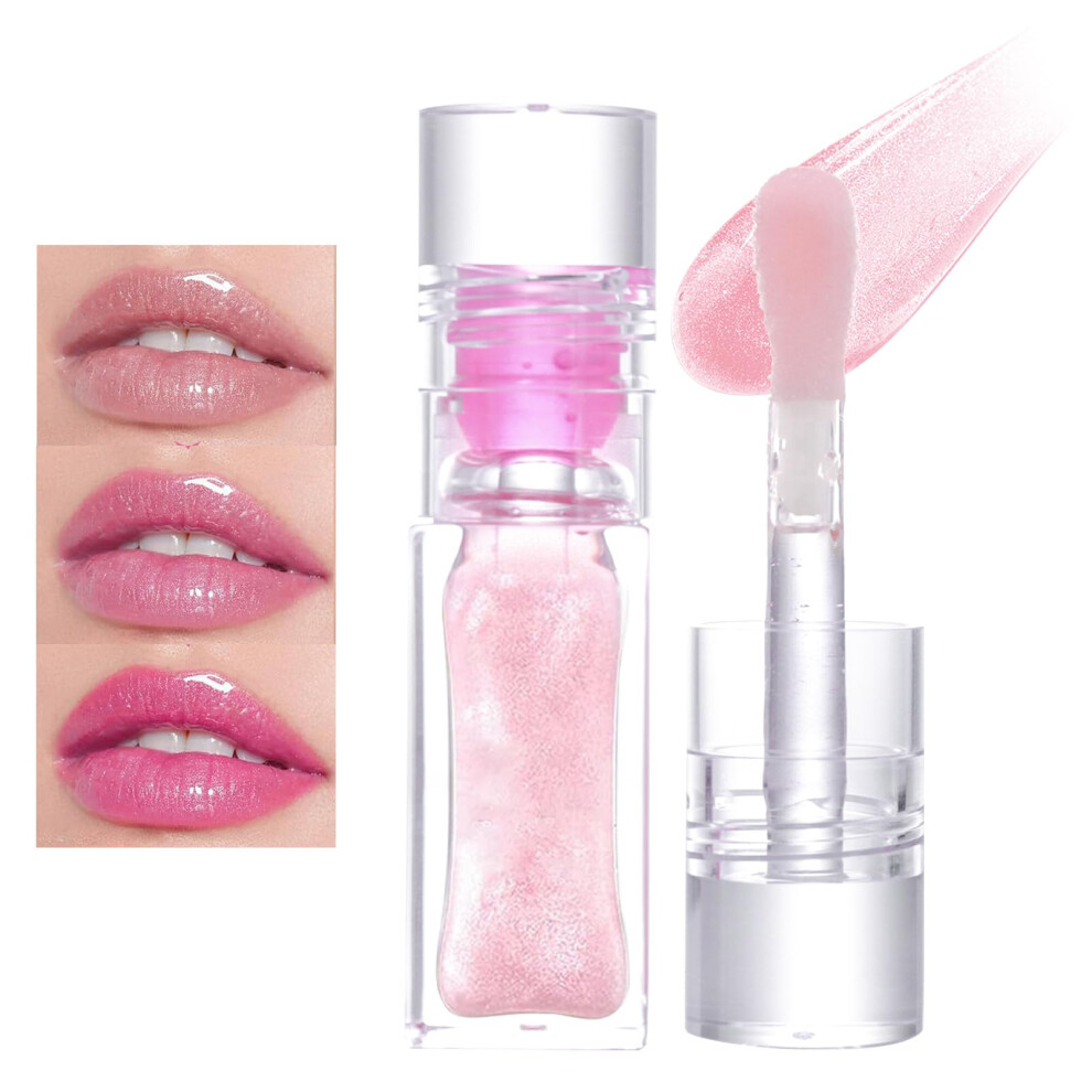 Color Changing Hydrating Lip Oil with ColorAdapting Tint and NonSticky Glossy Shine