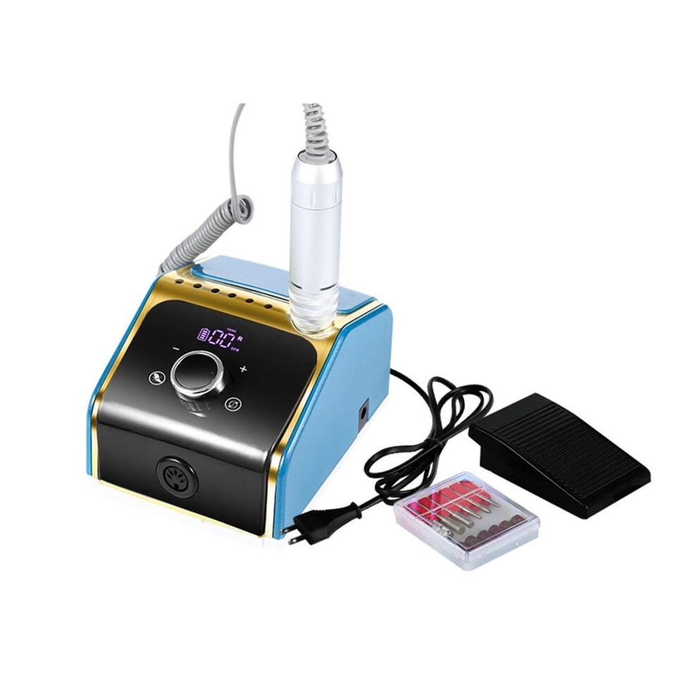 Electric Nail Drill 35000RPM Rechargeable Cordless File for Acrylic and Gel Nails Manicure Pedicure Set