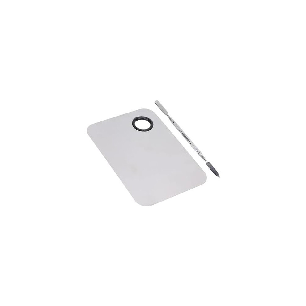 Makeup Mixing Palette with Stainless Steel Double Ended Spatula Set for Precise Cosmetic Blending