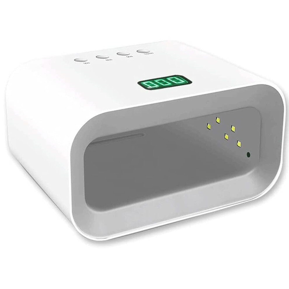 90W UV LED Nail Lamp with Dual Function Design, Fast Curing Dryer for Gel Polish Manicure Pedicure