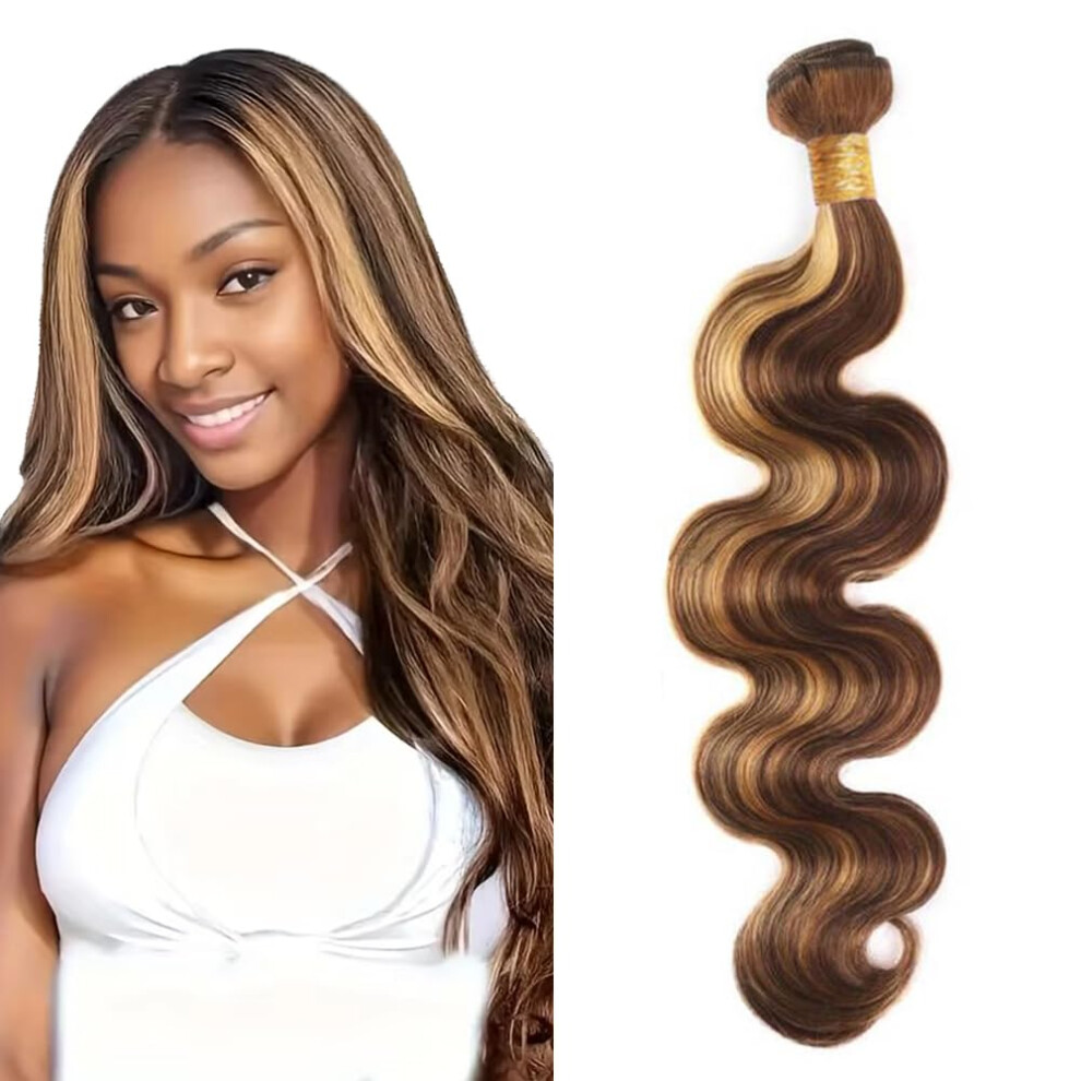 Brazilian Virgin Hair Body Wave 20 Inch Ombre Highlight Human Hair Bundle 4 27 Color