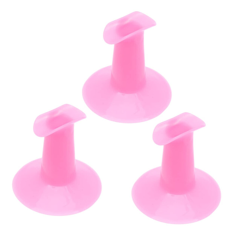 3pcs Hard Plastic Nail Art Finger Rest Support Stand for Precision Manicure